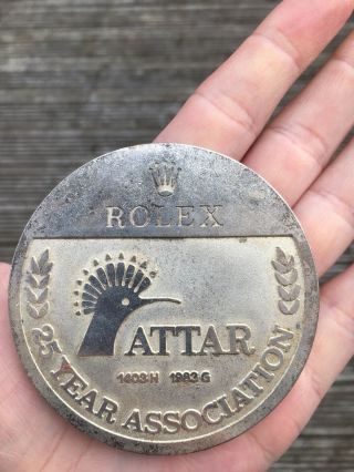 A Very Rare Vintage Rolex Medal/medallion Dealership Display Stand Rolex Attar