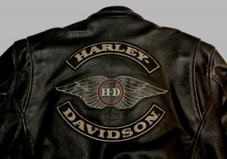 Harley Davidson Motorcruise Distressed Vintage Leather Jacket Mens Xl X Large 13