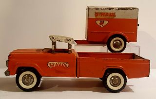VINTAGE 1960 ' s Nylint Ford U - Haul Truck & Trailer 2