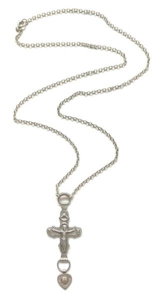 KALEVALA KORU KK Finland - Sterling Silver Necklace Cross Crucifix 2