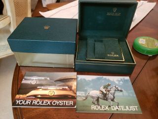 Vintage Rolex Submariner Datejust Box & Booklets 1980 