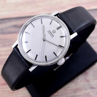 VINTAGE OMEGA AUTOMATIC SILVER DIAL DRESS MEN ' S WATCH RARE ITEMS 2