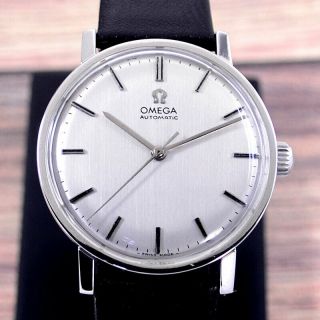 VINTAGE OMEGA AUTOMATIC SILVER DIAL DRESS MEN ' S WATCH RARE ITEMS 4