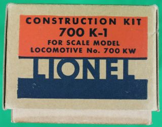 Vintage Lionel 700 K - 1 Construction Kit Empty Box
