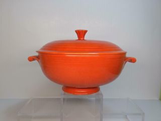 Hlc Vintage Fiesta Red Covered Casserole - - - Htf