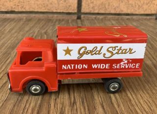 Vintage Gold Star Service Truck Tin Toy Japan Vtg Mid Century Collectible