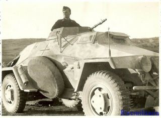 Port.  Photo: Best German Panzerman W/ Sdkfz.  221 Armored Car On Road (1)