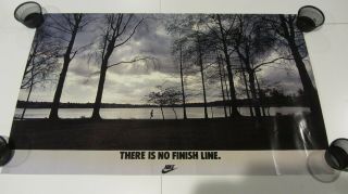 Vintage 1977 Nike Running " There Is No Finish Line " Lakeside Poster - 36 " X 22 "