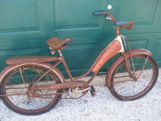 Vintage Western Flyer Bicycle Girls For Restoration/parts