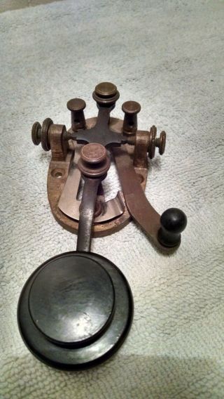 Vintage Signal Brass Base Morse Code Telegraph Key,  Ham Radio,  Military Aircraft