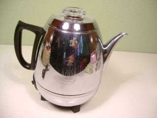 VTG General Electric 9 Cup Coffee Automatic Percolator 68P40 Art Deco Pot Belly 3