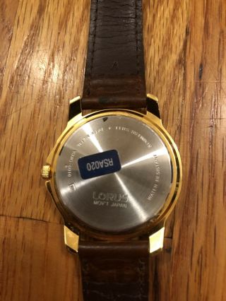RARE VINTAGE Lorus Mickey Mouse Chronograph Watch Gold 4