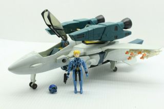 Vintage 1985 Matchbox Robotech Vf - 1s Veritech Fighter W/ Roy Fokker