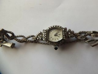 A Fine Vintage Silver - 925 - And Marcasite Set " Ciro " Ladies Cocktail Watch