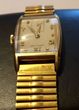 Vintage Hamilton Grade 752 1951 - 1954 Men ' s Wristwatch 10K Gold Filled - Running 4