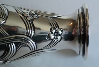 ANTIQUE ENGLISH ART NOUVEAU STERLING SILVER CABINET VASE,  C.  1900 7