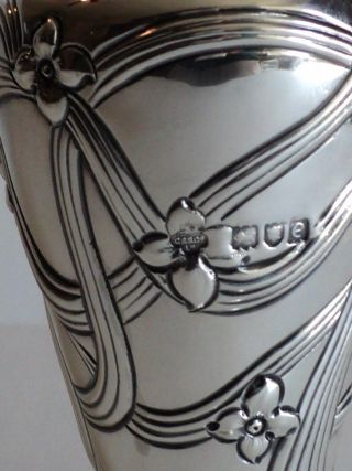 ANTIQUE ENGLISH ART NOUVEAU STERLING SILVER CABINET VASE,  C.  1900 8