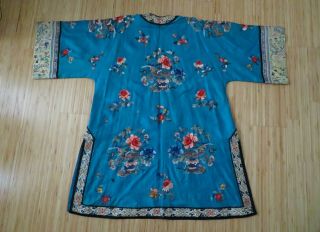 OLD CHINESE EMBROIDERED SHORT ROBE - - - - - - - - - - - - - - - - - 2