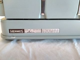 Vtg1968 Hermes 3000 Portable Typewriter w/Case,  Brushes,  Instructions SN:3495941 3