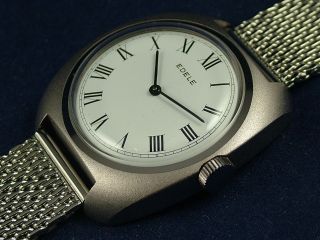Vintage Retro Edele Swiss Gents Mechanical Watch Nos Old Stock Circa 1970s