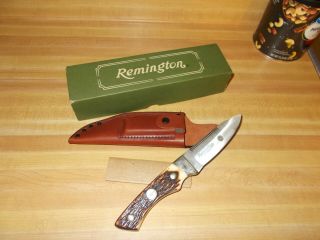 Vintage Remington R6 Skinner Knife W/sheath - Stone - Box,  Umc