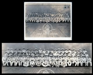 8x10 1943 Photo - Chief Petty Officers - U.  S.  S.  Enterprise Navy Sailors