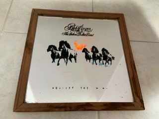 Vintage Glass Mirror Bob Seger & The Silver Bullet Band Against The Wind