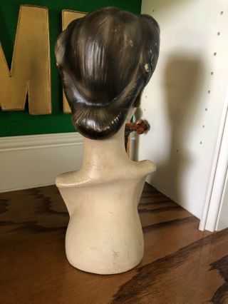 VINTAGE MANNEQUIN HEAD LADY 1940s STORE DISPLAY FEMALE BUST 4