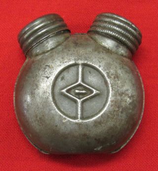 Wwii Red Army Two Necks Tin Round Oiler For Mosin/nagant.  Sestroretsk Factory.