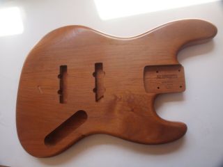 All Parts Roasted Alder Jazz Bass Body For Vintage Fender Project Jbo - Rq
