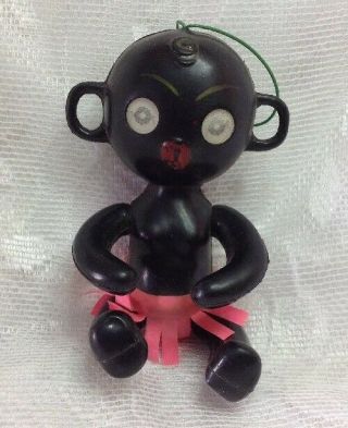 Vintage Blow Mold Soft Plastic Hong Kong African Tribal Doll Winky Winking Eyes