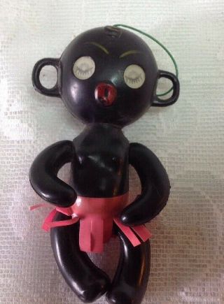 VINTAGE BLOW MOLD Soft Plastic Hong Kong AFRICAN TRIBAL doll WINKY WINKING EYES 2