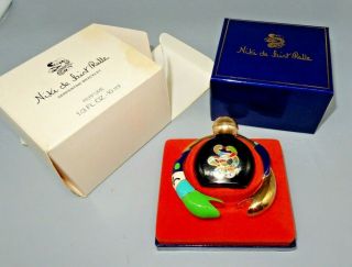 Rare 1980s Niki De Saint Phalle Enamel Snakes Bangle Cuff Bracelet W/perfume