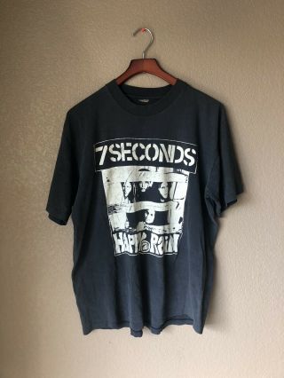 Vintage 80s 90s 7seconds Hardcore Punk Rock Band/rap “git Nekkid” Tour Tee Shirt