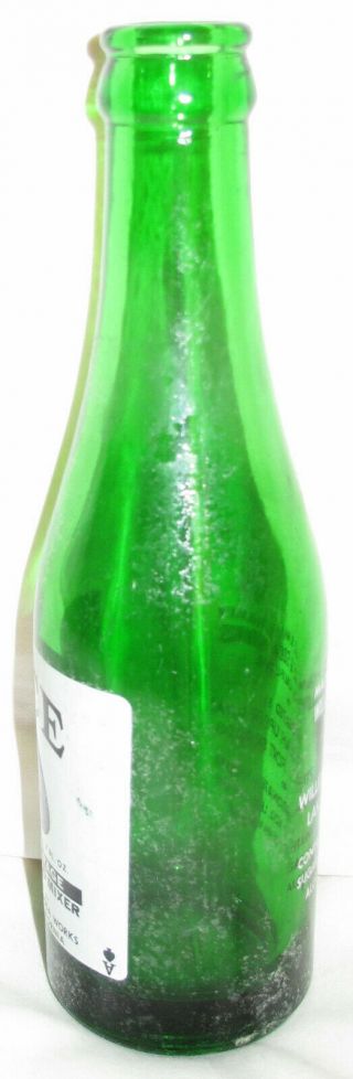 VINTAGE ACE GREEN SODA POP BOTTLE WILLITS ICE AND SODA FORT BRAGG 7 OZ. 2
