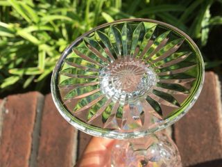 Vintage Signed Baccarat Cut Crystal Set of 2 Champagne Flutes Glasses Stemware 8
