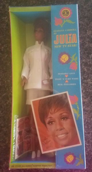 Rare 1968 Nrfb Julia Barbie As Diahann Carrol Tnt Doll