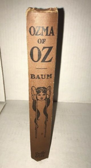 VINTAGE BOOK 1907 OZMA OF OZ L.  FRANK BAUM VG Brown Cover 2