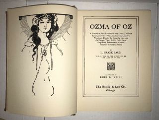 VINTAGE BOOK 1907 OZMA OF OZ L.  FRANK BAUM VG Brown Cover 6