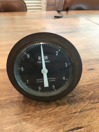 Vintage Jones Motorola Tach Glass Front,  Tachometer,  Scca,  Trans Am,  Indy