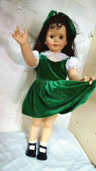 Vintage Ashton - Drake Brunette Patti Playpal Dress Ideal Doll Very Cute