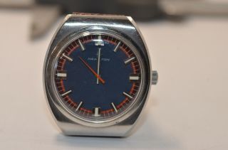 Rare Hamilton Wrist Watch,  Vintage & Colorful Dial,  Late 60s Or Early 70s,