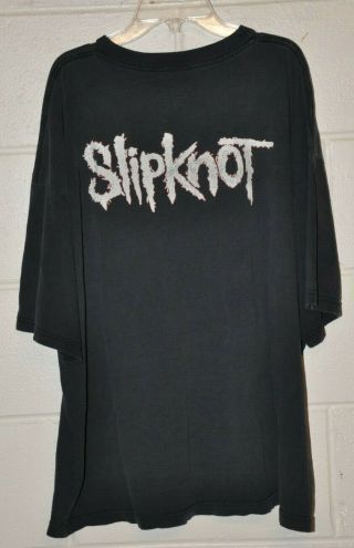 RARE Debut Album Cover VINTAGE Slipknot shirt (1999) XXL 2XL Blue Grape 4
