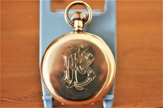 Lancashire Watch Co Ltd gold plated half hunter pocket watch Vintage 4