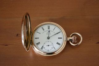 Lancashire Watch Co Ltd gold plated half hunter pocket watch Vintage 8