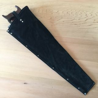 Australian Made Black Leather Saw Bag For Vintage Antique Hand Saws Tool
