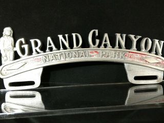 Vintage Grand Canyon National Park Cast Alum License Plate Topper