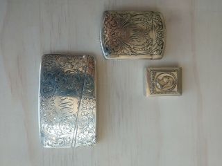 Sterling Silver Pill And Match Box