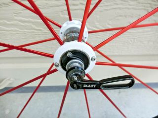 FULCRUM RACING ZERO RED CLINCHER WHEELSET WITH CERAMIC BEARINGS - RARE - 8