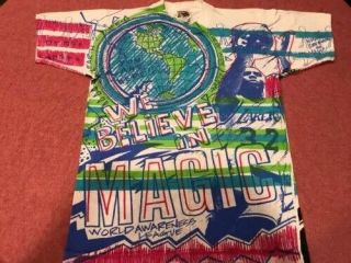 Vintage Magic Johnson T’s ‘we Believe In Magic World Awareness League’ T - Shirt M